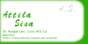 attila sisa business card